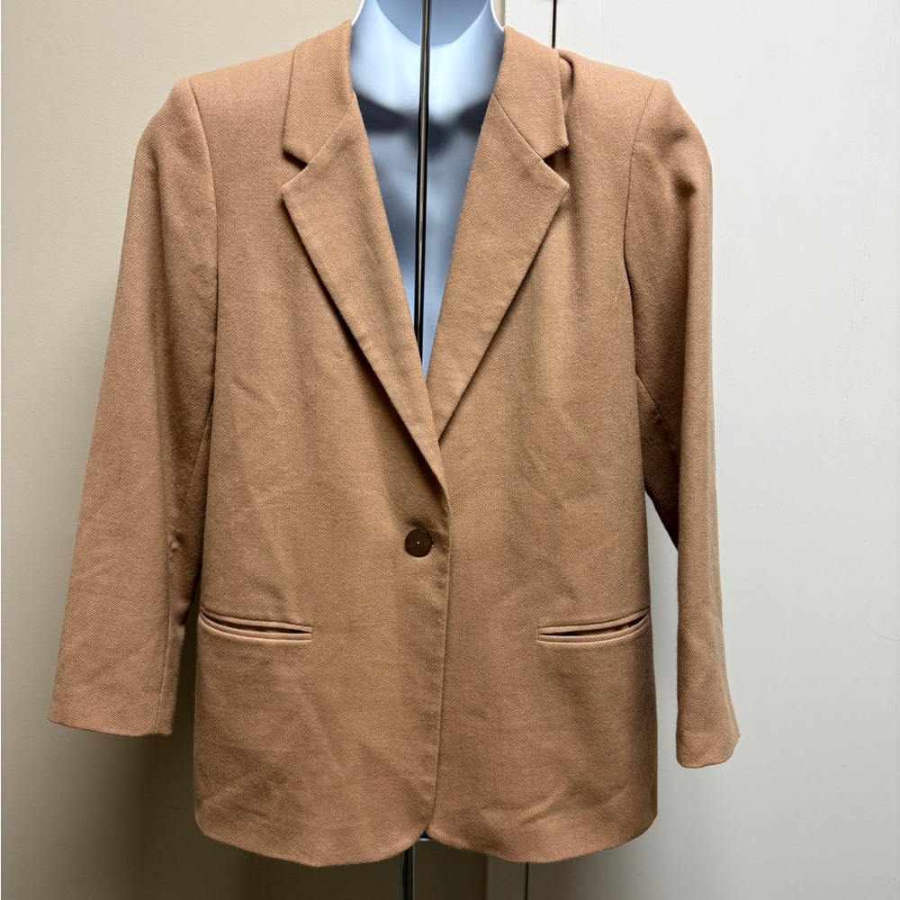 VTG Sag Harbor Women's Wool Tan Blazer